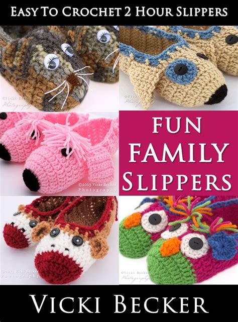 Fun Family Slippers Easy To Crochet 2 Hour Slippers Doc