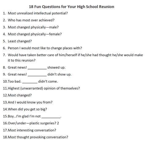 Fun Questions to Ask High School Students