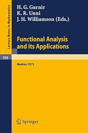 Functional Analysis and its Applications International Conference, Madras, 1973 Kindle Editon