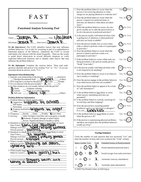 Functional Assessment Screening Tool (FAST): A Comprehensive Guide