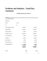 Fund Flow Statement Problems Solutions Epub