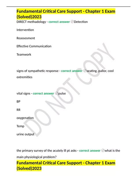 Fundamental Critical Care Support: 8 Core Elements for Effective Care