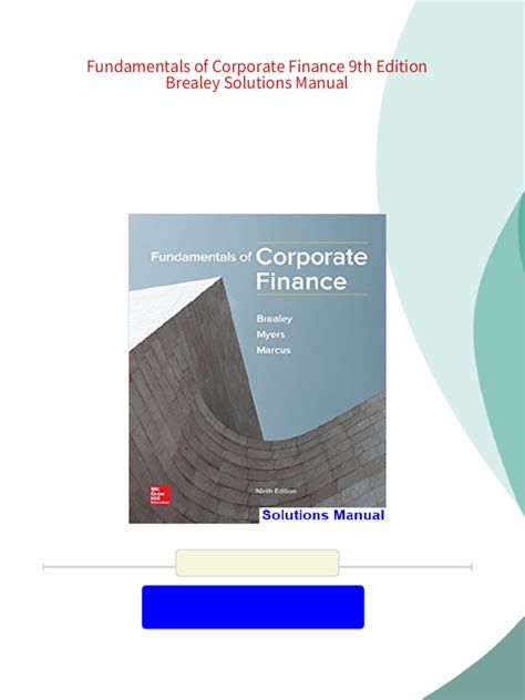 Fundamentals Corporate Finance 9th Edition Answer Key Reader