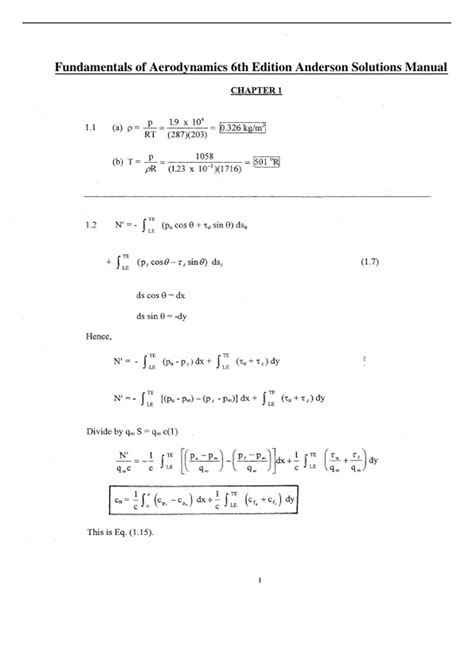 Fundamentals Of Aerodynamics Erson Solution Doc