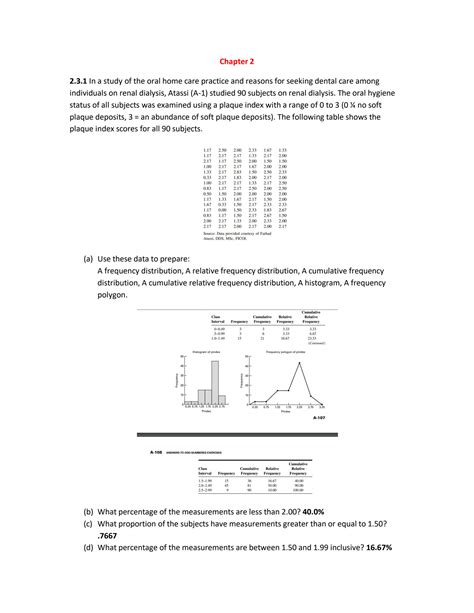 Fundamentals Of Biostatistics Problem Answers Reader