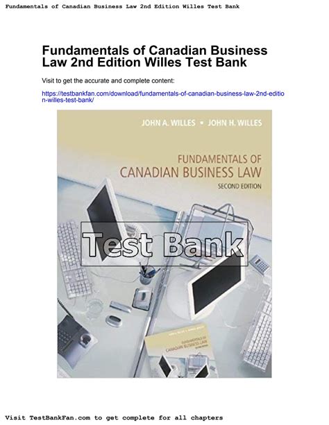 Fundamentals Of Canadian Business Law 2nd Edition pdf Doc