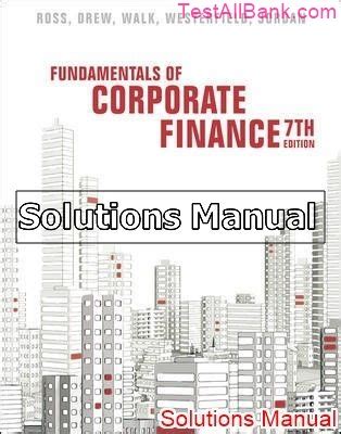 Fundamentals Of Corporate Finance 7th Edition Solutions Manual Pdf Epub