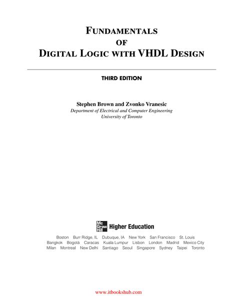 Fundamentals Of Digital Logic With Vhdl Design 3rd Edition Solutions Reader