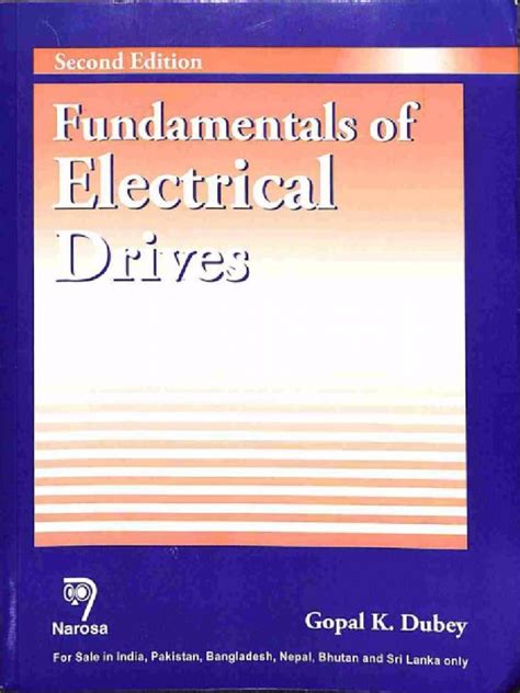 Fundamentals Of Electrical Drives By Gk Dubey Pdf Ebboks Download Epub