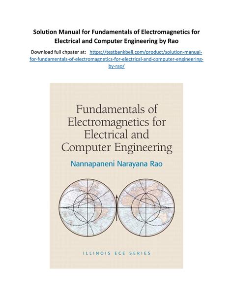 Fundamentals Of Engineering Electromagnetics Solutions Manual Reader