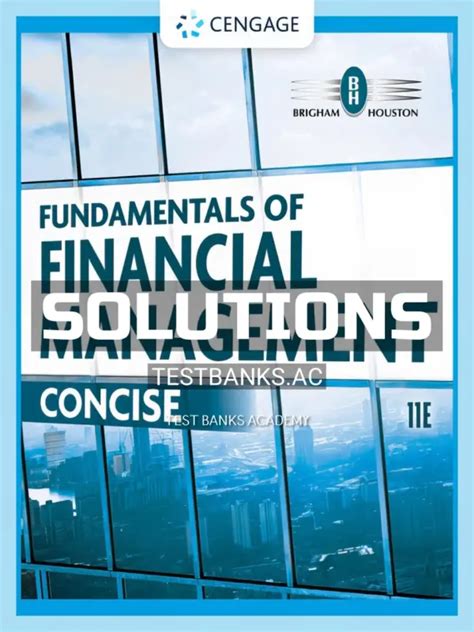 Fundamentals Of Financial Management 11th Edition Solutions Kindle Editon