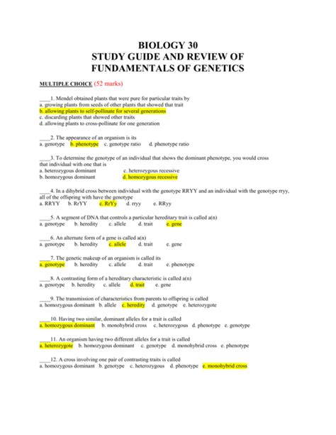 Fundamentals Of Genetics Chapter Review Answers Epub