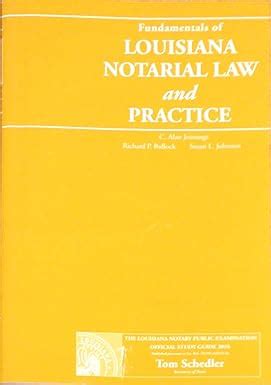 Fundamentals Of Louisiana Notarial Law And Practice Ebook PDF