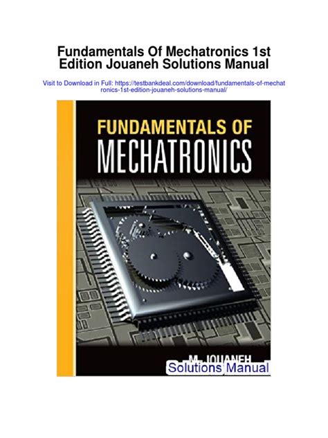 Fundamentals Of Mechatronics Solutions Manual Kindle Editon