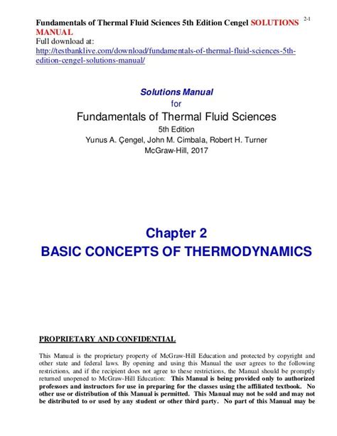 Fundamentals Of Thermal Fluid Sciences Fourth Edition Solutions Epub