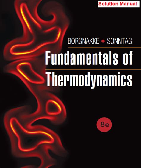 Fundamentals Of Thermodynamics 8th Edition Solution Manual Epub