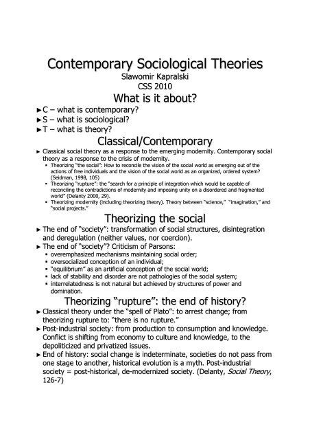Fundamentals of Contemporary Social Theories Kindle Editon