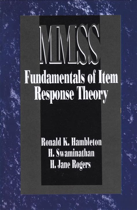 Fundamentals of Item Response Theory (Measurement Methods for the Social Science) Epub