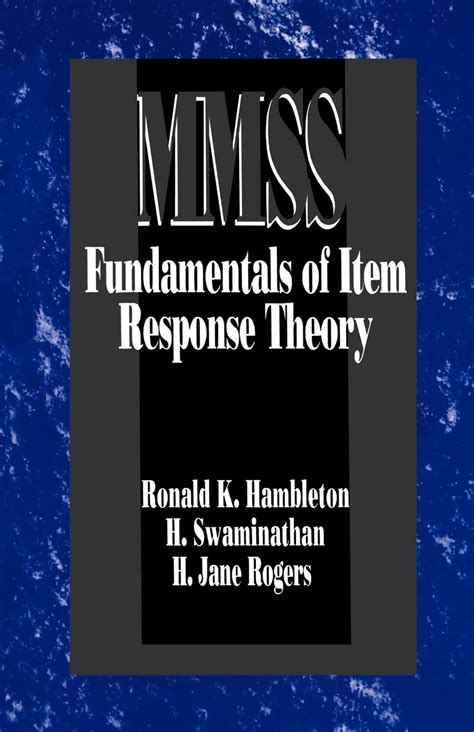 Fundamentals of Item Response Theory (Measurement Methods for the Social Science) Doc