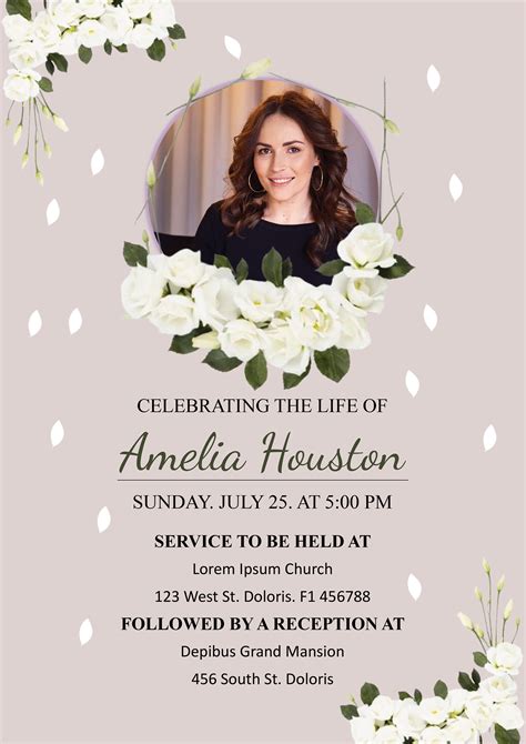 Funeral Announcement Template