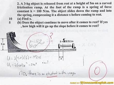 Funny Physics Test Answers Epub