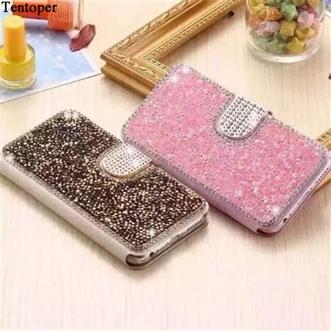 Funny Samsung Rhinestones Diamonds Leather Reader