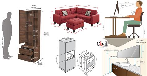 Furniture dimensions: