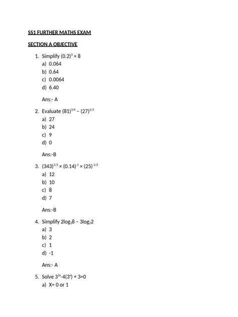 Further Maths Exam 2010 Answers Kindle Editon