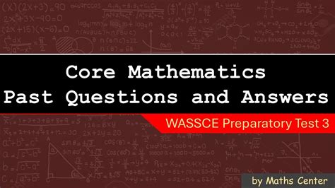 Further Maths Past Questions Answers For Wassce Kindle Editon