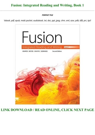 Fusion: Integrated Reading and Writing, Book 1 Ebook Kindle Editon