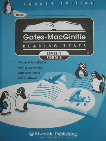 GATES MACGINITIE READING TEST Ebook Doc