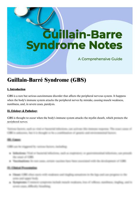 GBS in a TB: A Comprehensive Guide to Guillain-Barre Syndrome in Tuberculosis