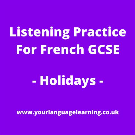 GCSE Exam Practice French Listening and Speaking PDF