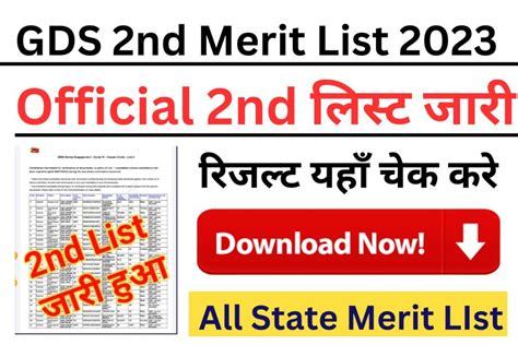 GDS 2nd Merit List 2023: A Comprehensive Guide for Candidates