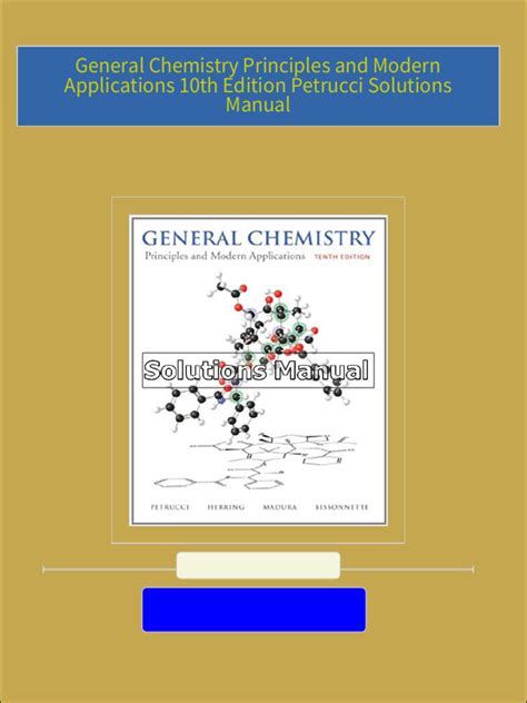 GENERAL CHEMISTRY PETRUCCI SOLUTIONS MANUAL Ebook Doc