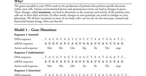 GENETIC MUTATION POGIL ANSWERS Ebook Reader