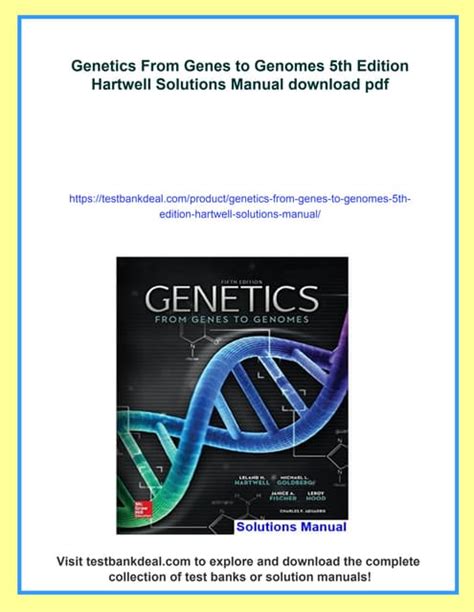 GENETICS FROM GENES TO GENOMES SOLUTIONS MANUAL Ebook PDF