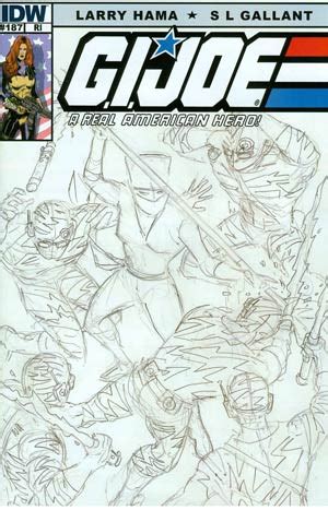 GI Joe A Real American Hero 187 Larry Hama Incentive Variant Sketch Style Cover GI Joe A Real American Hero Reader