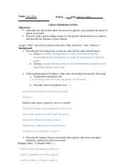 GLACIER SIMULATION ACTIVITY ANSWER KEY Ebook PDF