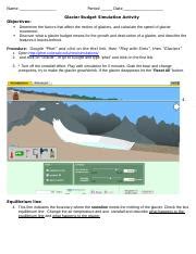 GLACIER SIMULATION ACTIVITY ANSWERS Ebook Kindle Editon