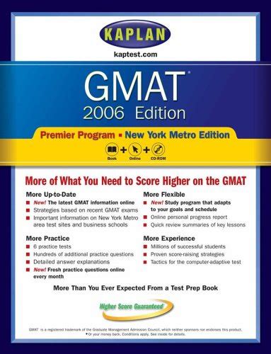 GMAT 2006 Premier Program New York Metro Edition Kaplan Test Prep and Admissions Doc