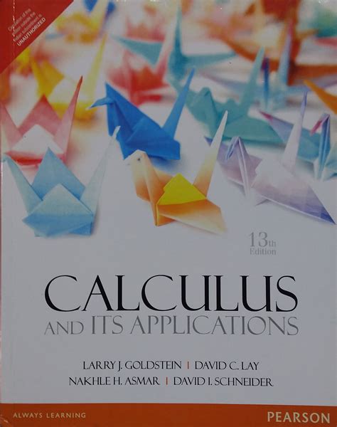 GOLDSTEIN CALCULUS AND ITS APPLICATIONS 13TH EDITION Ebook Kindle Editon