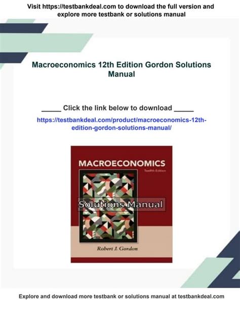 GORDON MACROECONOMICS 12TH EDITION SOLUTIONS Ebook Epub