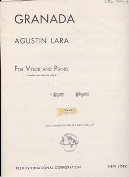 GRANADA - [Sheet Music] FOR VOICE AND PIANO (SPANISH AND ENGLISH LYRICS) Ebook Kindle Editon