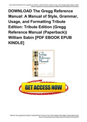 GREGG REFERENCE MANUAL FREE DOWNLOAD Ebook Reader