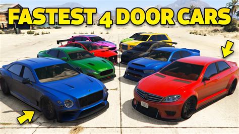 GTA 5: The Fastest 4-Door Cars for Unparalleled Speed