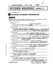GUIDED READING ACTIVITY 2 2 EVALUATING ECONOMIC PERFORMANCE ANSWERS Ebook Reader