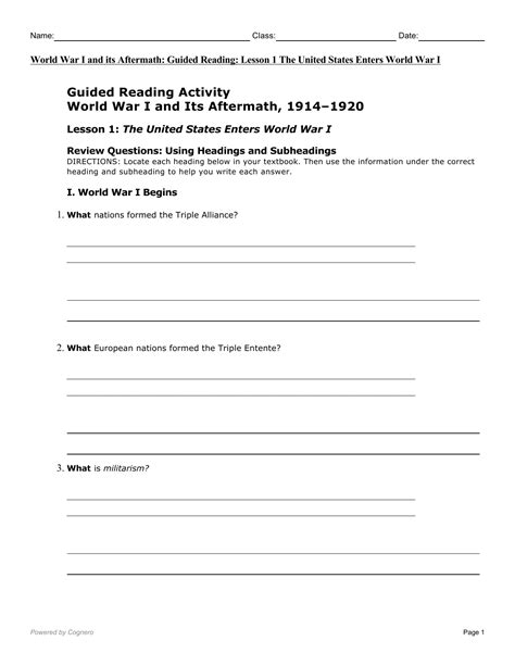 GUIDED READING ACTIVITY 8 1 THE ROAD TO WORLD WAR 1 Ebook Epub
