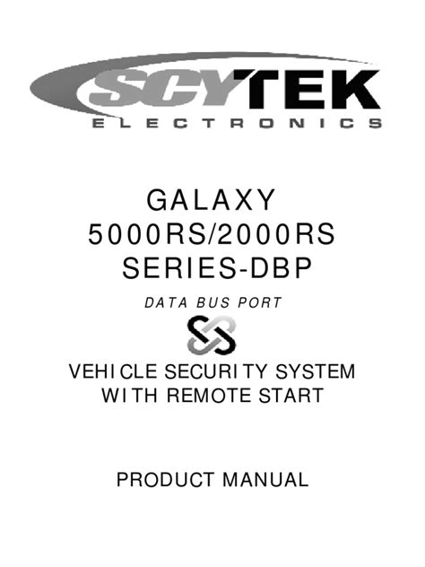 Galaxy 5000rs2000rs Series Dbp Scytek 56276 PDF Epub