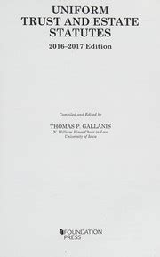 Gallanis Uniform Trust and Estate Statutes PDF